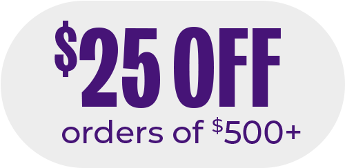 $25 off orders of $500+