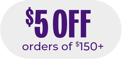 $5 off orders of $150+