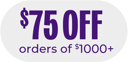 $75 off orders of $1000+