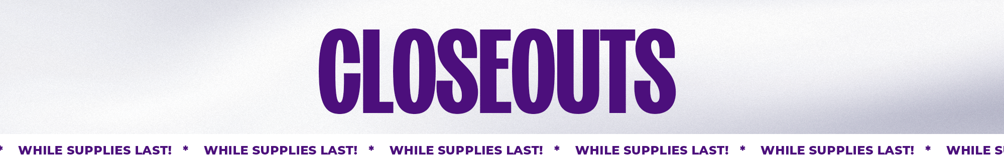 Closeouts Final Sale