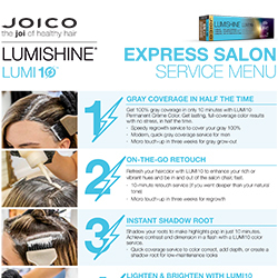 Joico Lumishine Lumi10 Salon Express Salon Service Menu