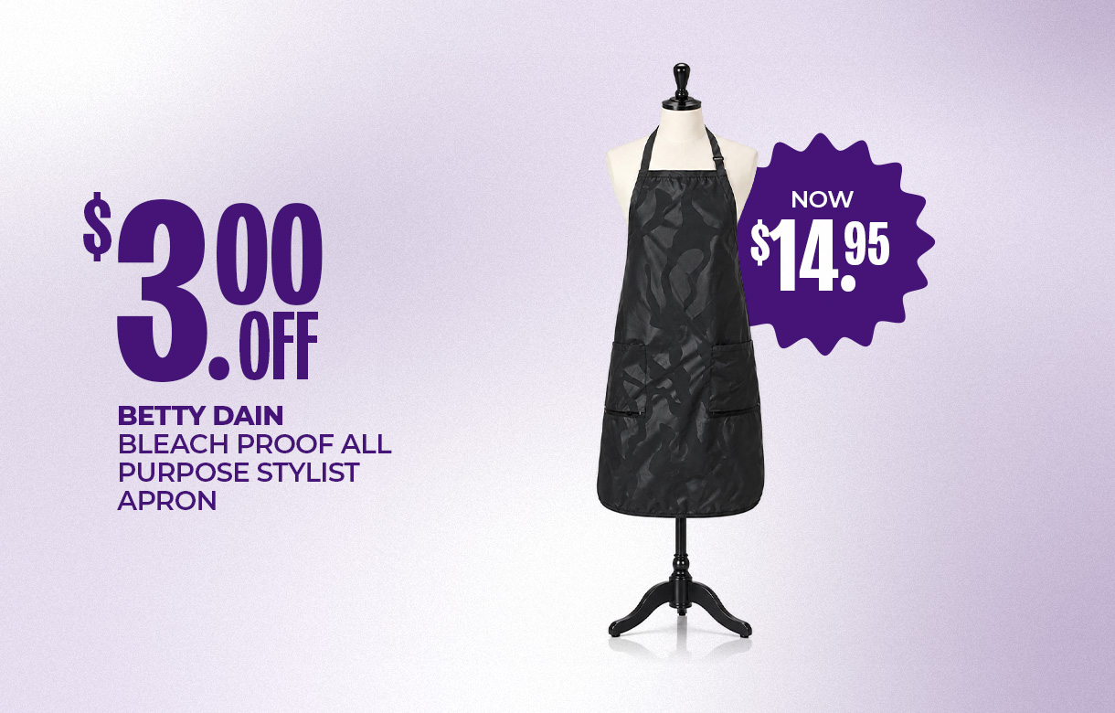 (27) JULY/AUG $3 Off Betty Dain Bleach Proof All Purpose Stylist Apron