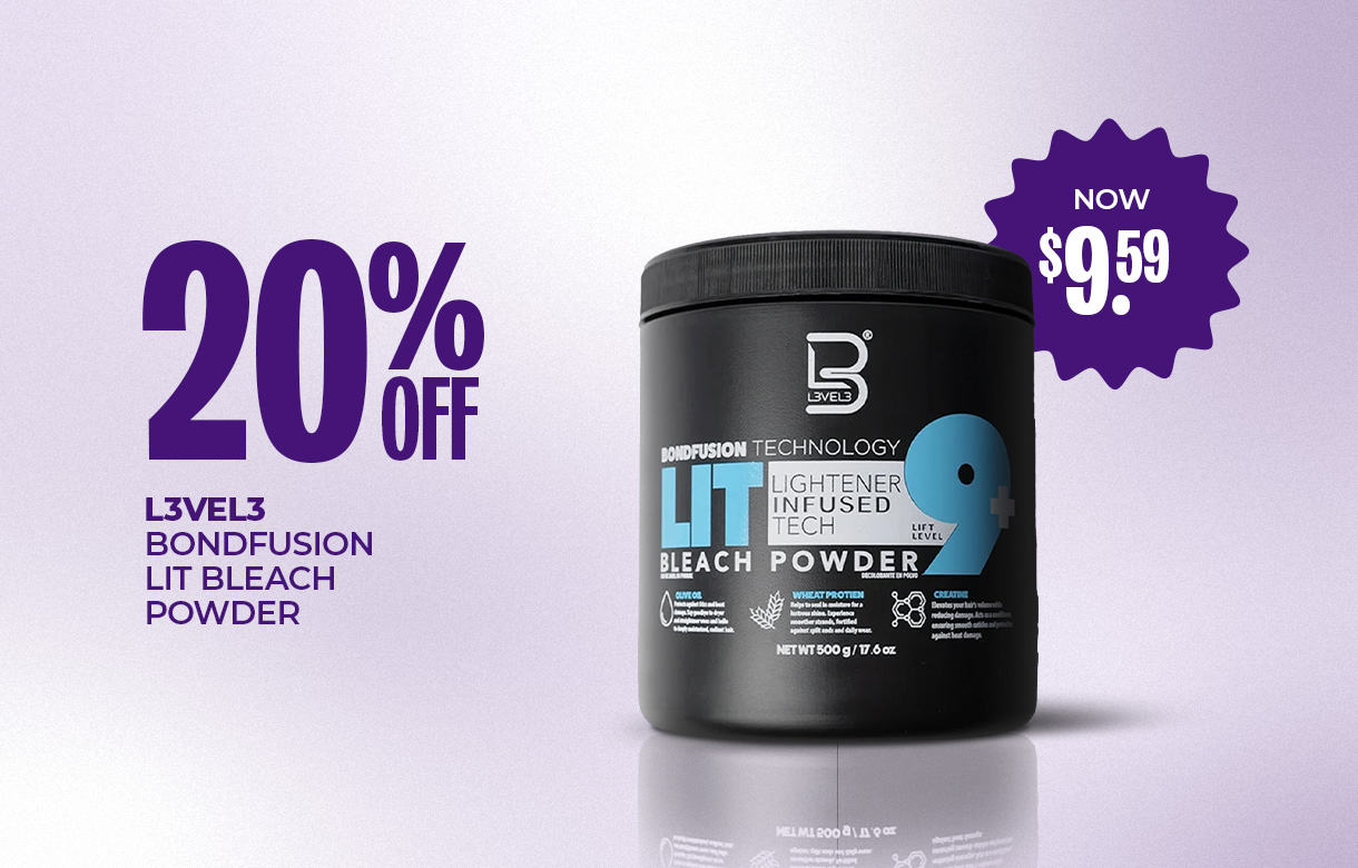 (37) JULY/AUG 20% Off L3VEL3 BondFusion LIT Bleach Powder