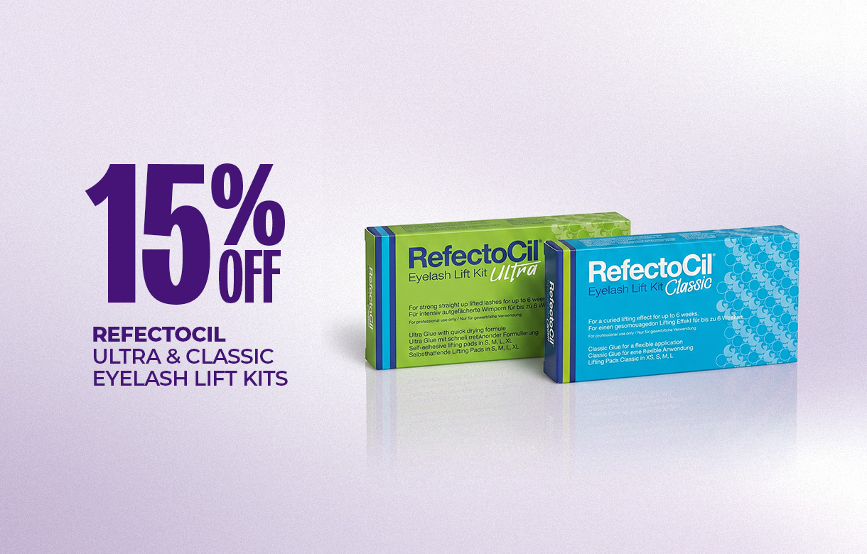 (39) JULY/AUG 15% Off Refectocil Ultra & Classic Eyelash Lift Kits