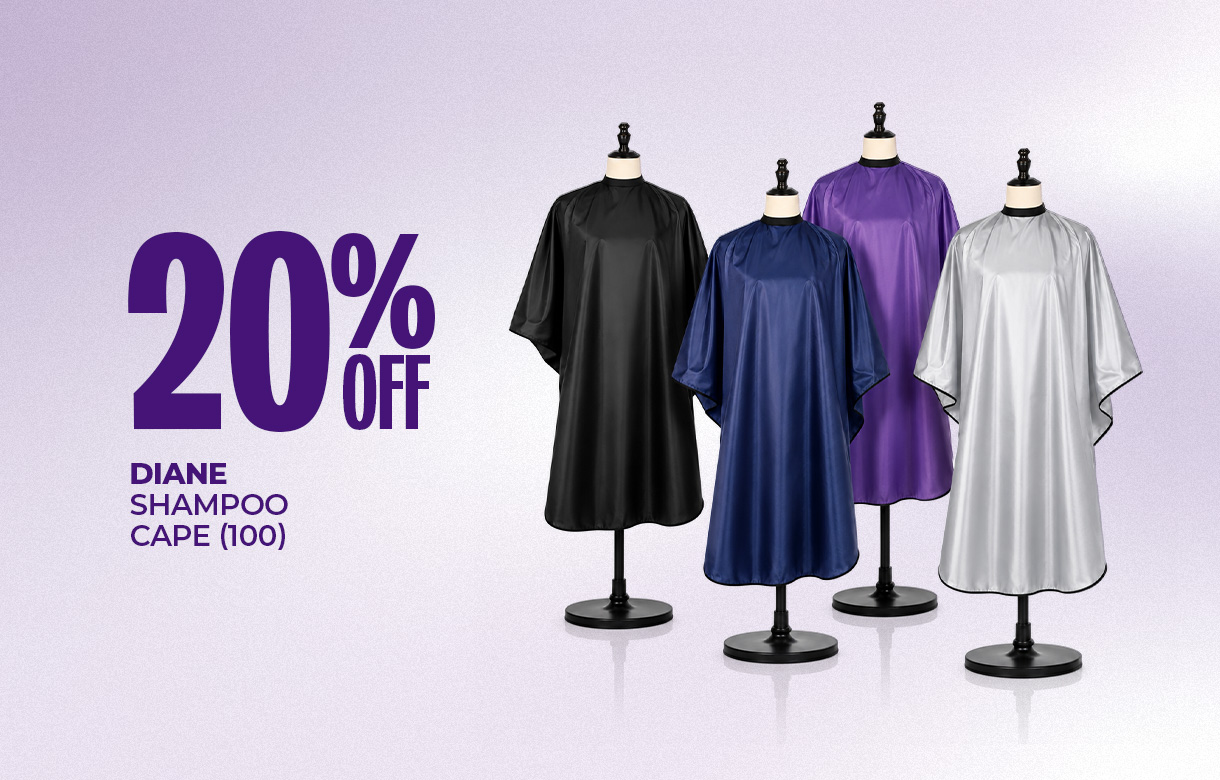(49) JULY/AUG 20% Off Diane Shampoo Cape (100)
