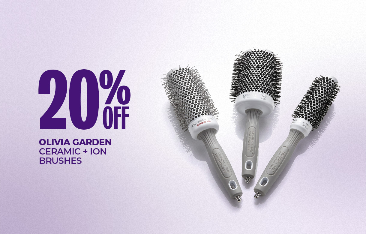 (51) JULY AUG 20% Off Olivia Garden Ceramic + Ion Brushes