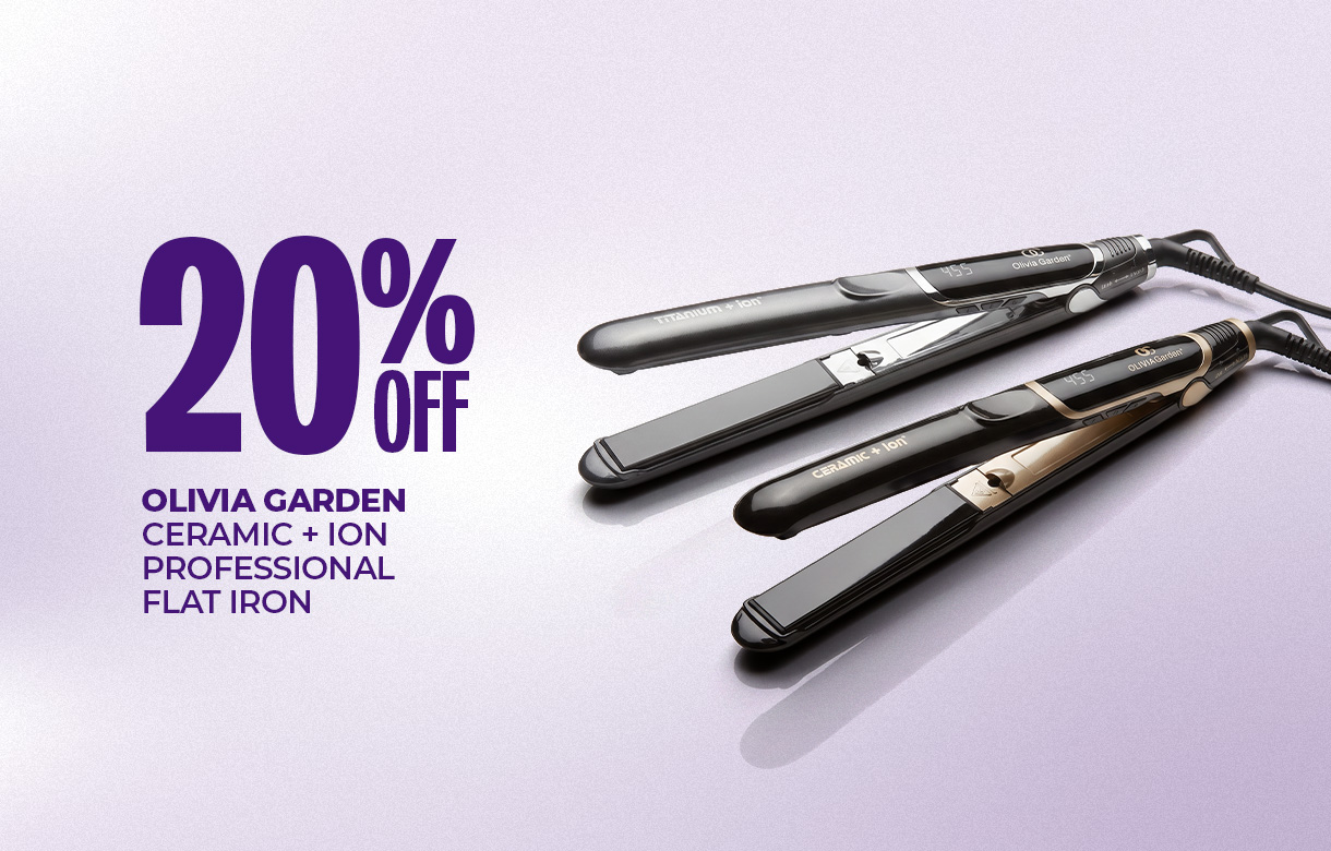 (52) JULY/AUG 20% Off Olivia Garden Ceramic + ion Professional Flat Iron