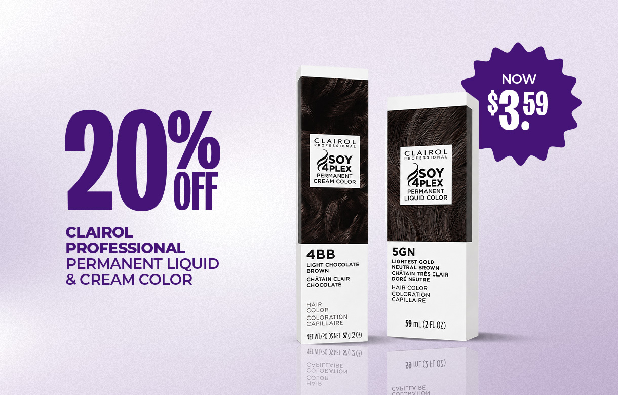 (1) JUNE 20% Off Clairol Professional Permanent Liquid & Cream Color