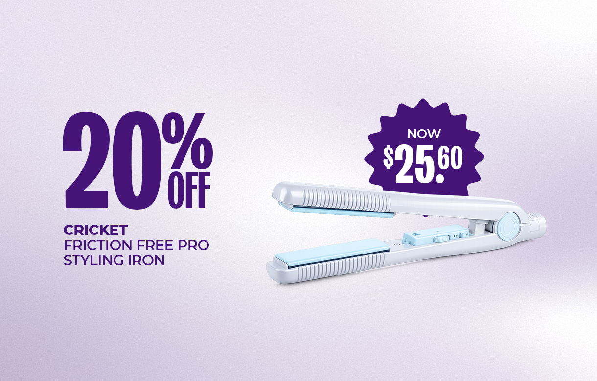 (16) JUNE 20% Off Cricket Friction Free Pro Styling Iron