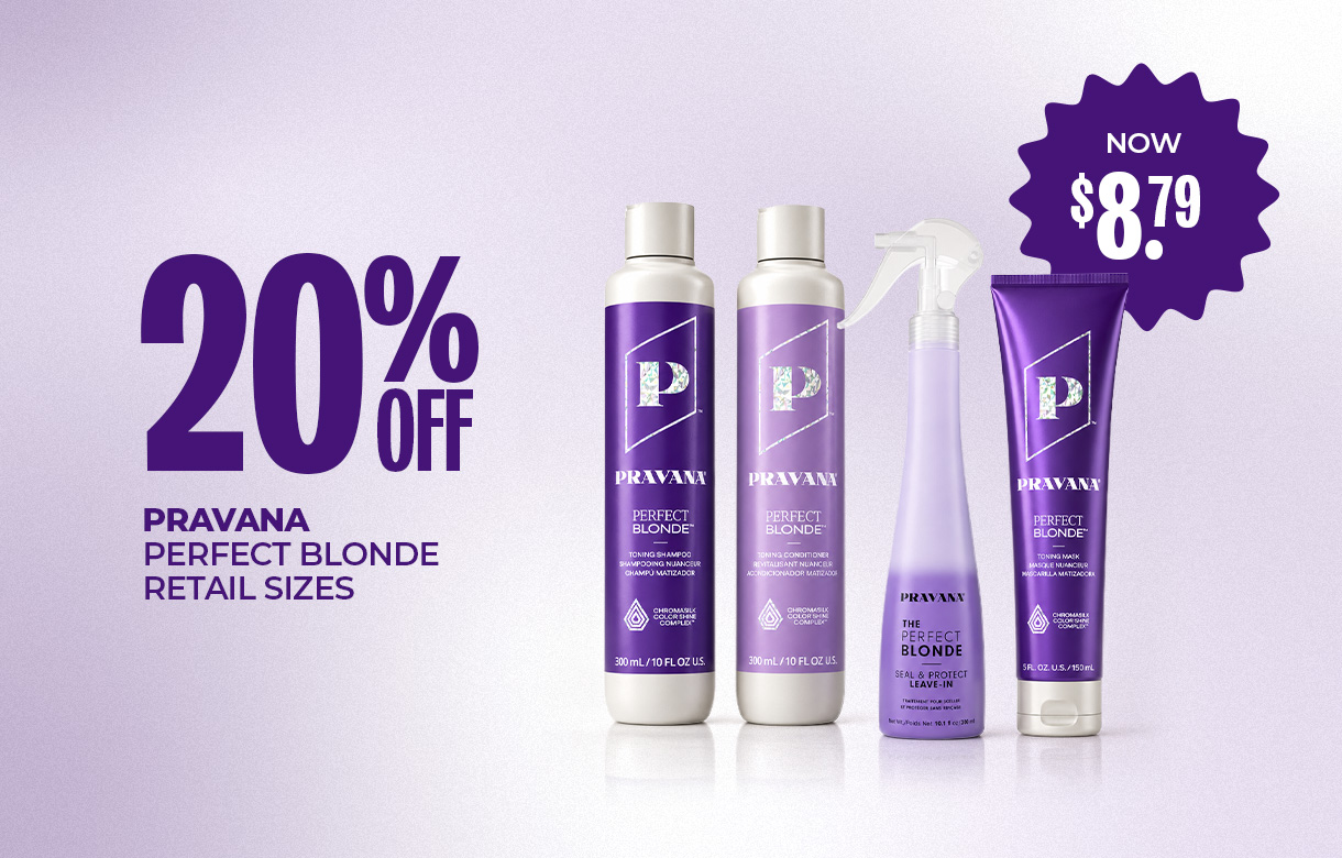 (34) JUNE 20% Off PRAVANA Perfect Blonde Retail Sizes