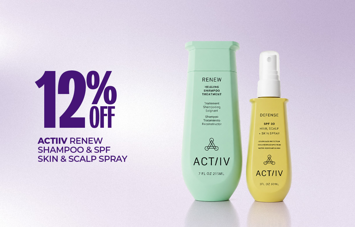 (40) JUNE 12% Off ACTIIV Renew Shampoo & SPF Skin & Scalp Spray