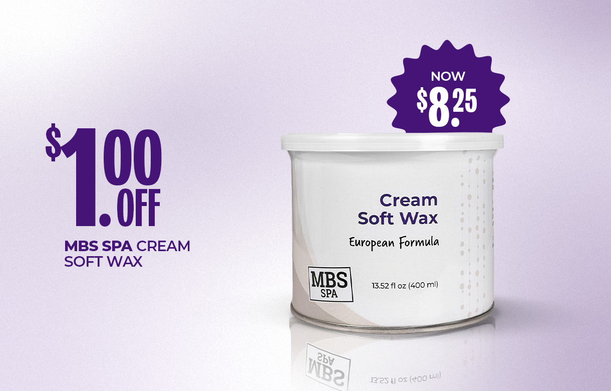 (5) JUNE $1 Off MBS Spa Cream Soft Wax