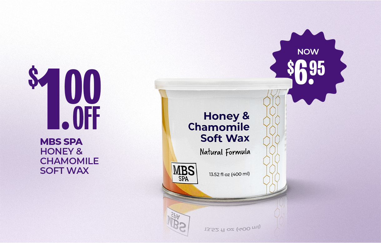 (6) JUNE $1 Off MBS Spa Honey & Chamomile Soft Wax