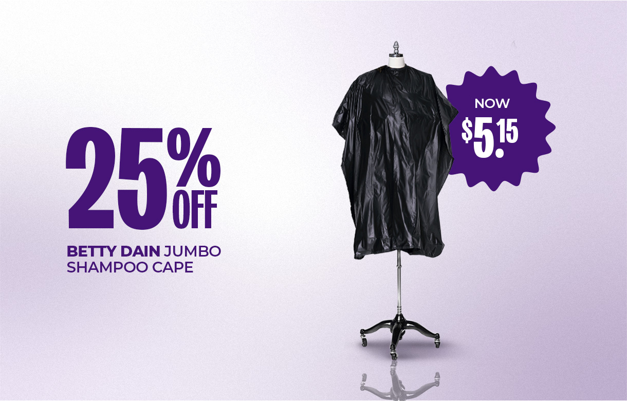 (39) MAY/JUNE 25% Off Betty Dain Jumbo Shampoo Cape