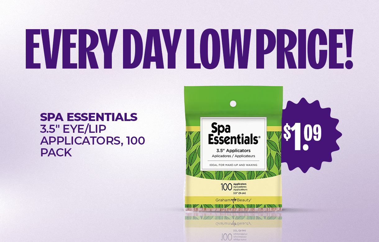 MAY/JUNE EDL Spa Essentials 3.5" Eye/Lip Applicators, 100 Pack