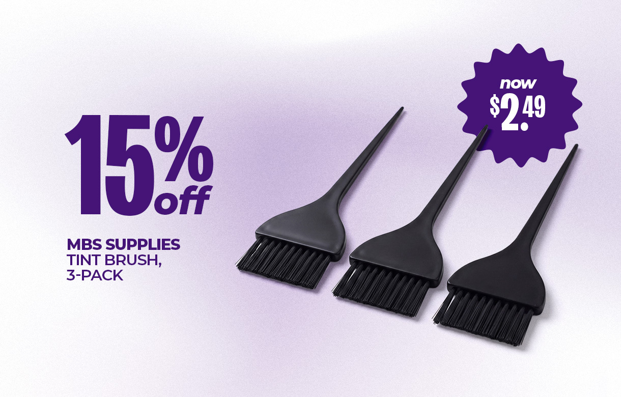 (10) OCT 15% Off MBS Supplies Black Tint Brush, 3-Packs