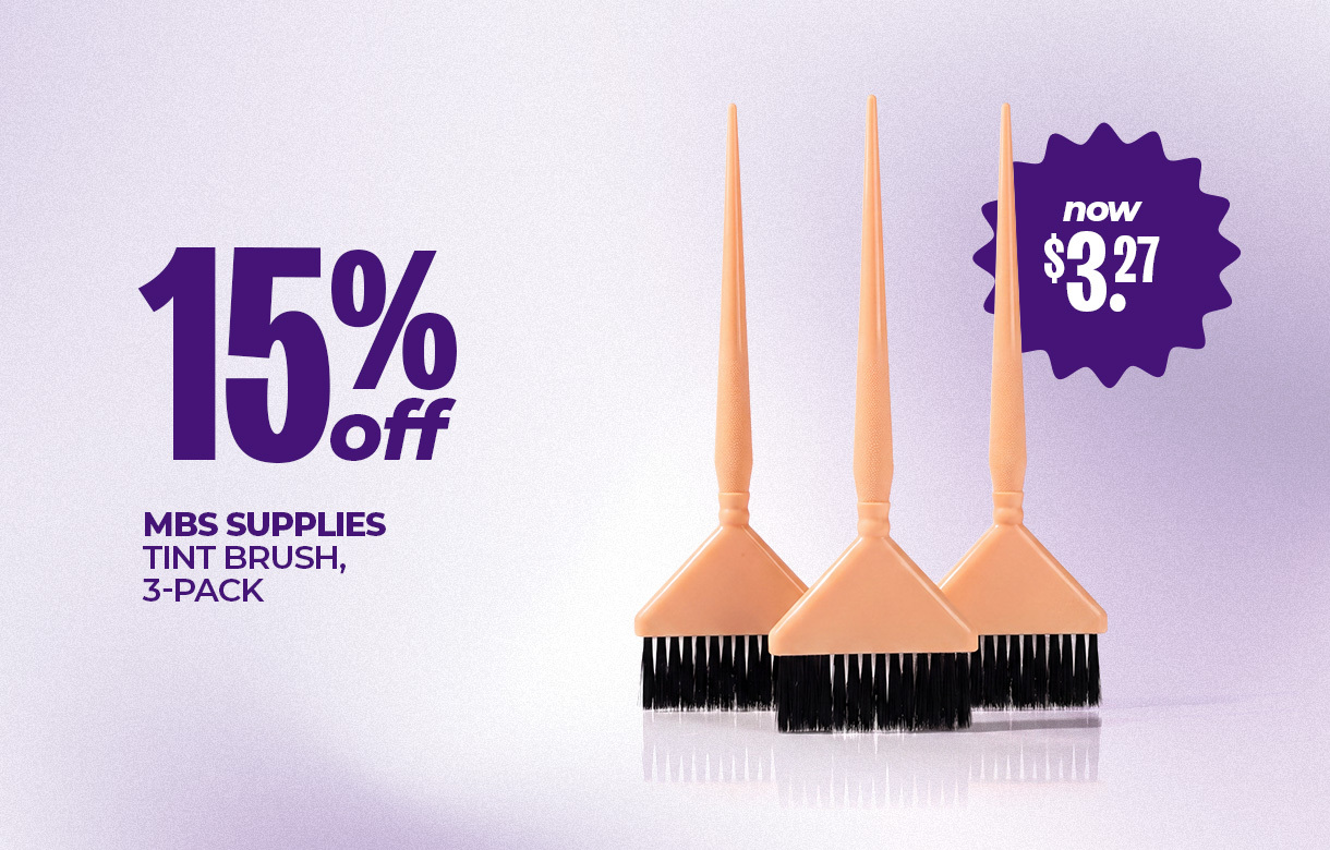 (11) OCT 15% Off MBS Supplies Peach Tint Brush, 3-Packs
