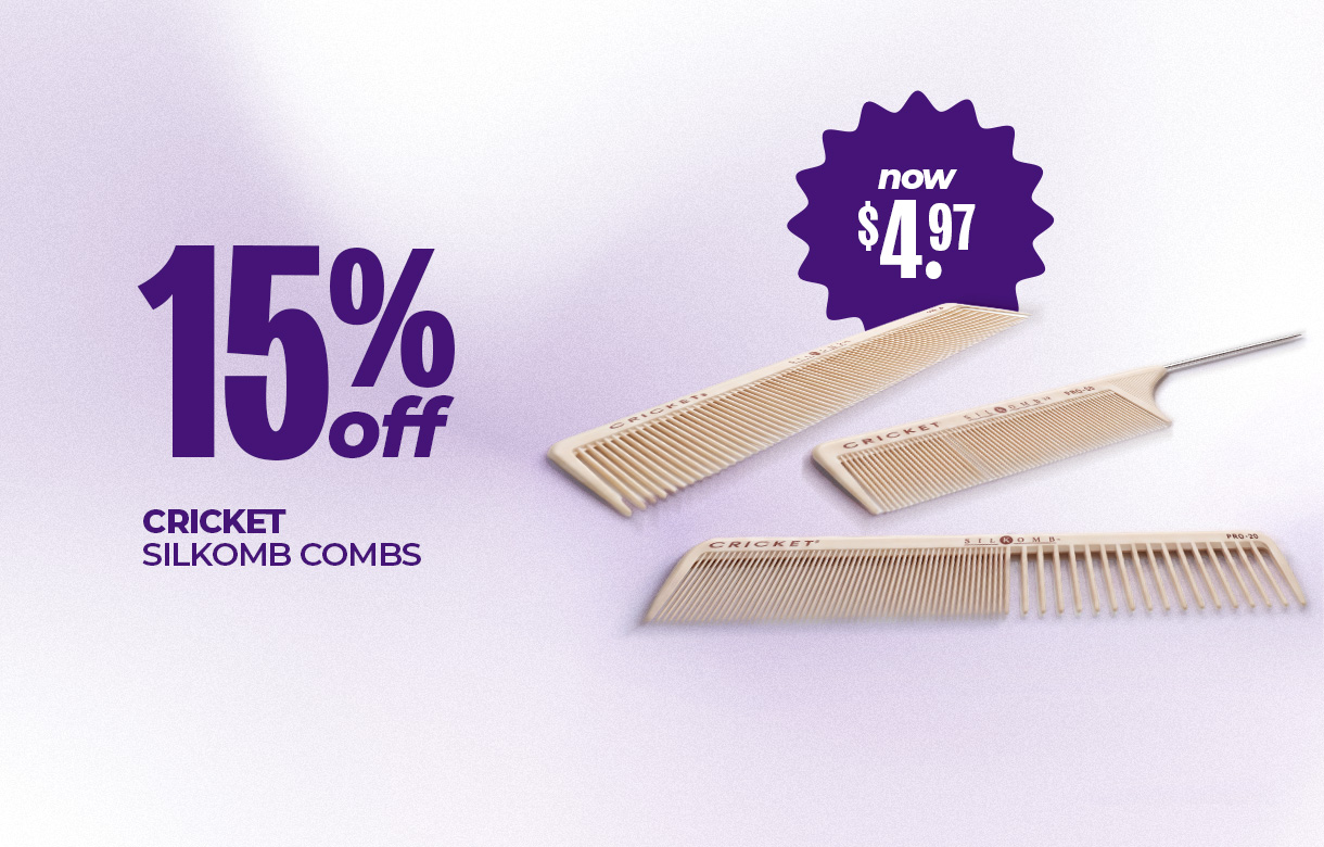 (23) SEPT/OCT 15% Off Cricket Silkomb Combs