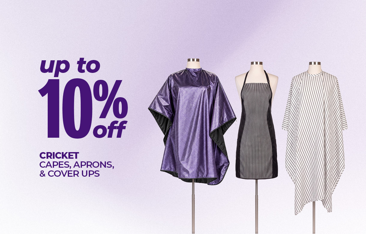 (24) SEPT/OCT Up to 10% Off Cricket Capes, Aprons & Cover Ups