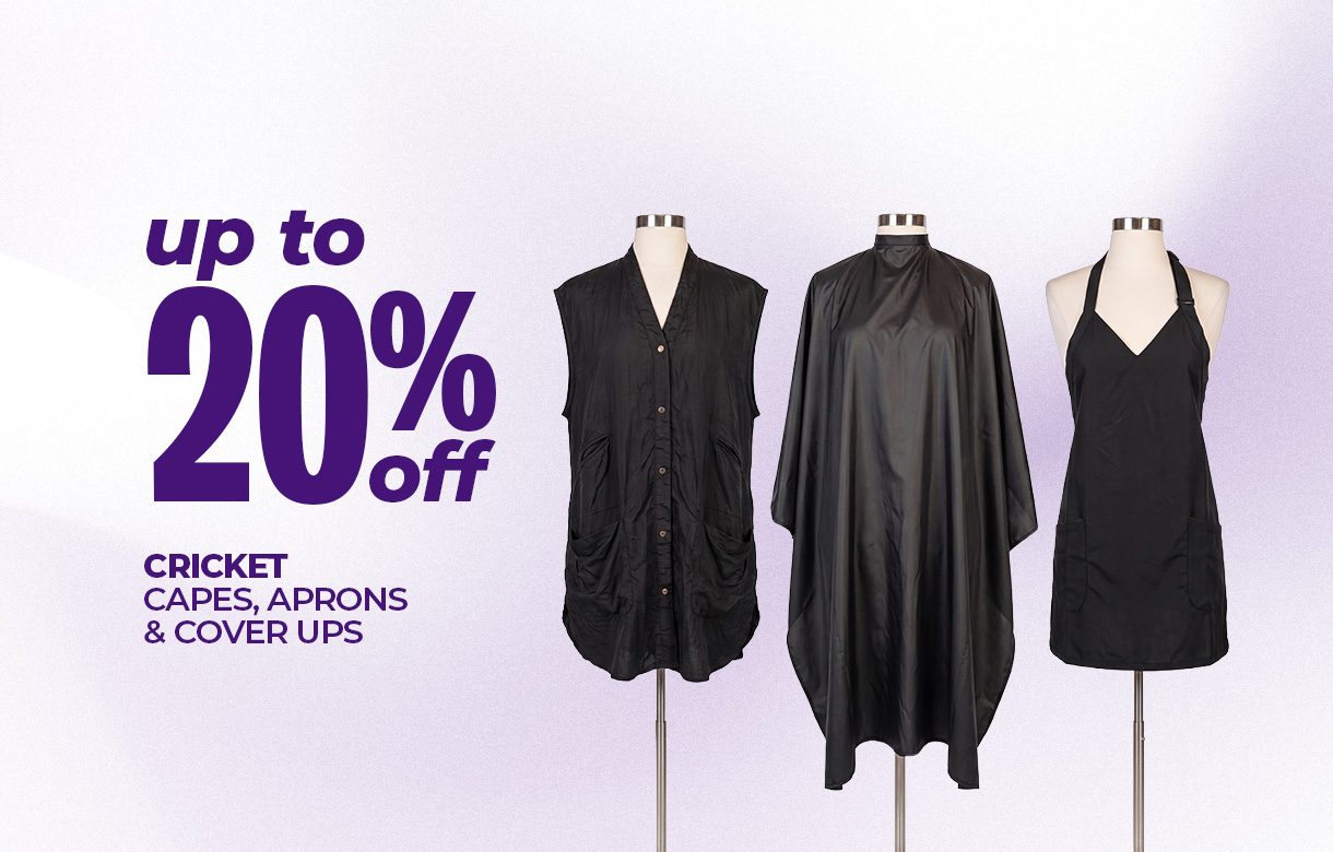 (25) SEPT/OCT Up to 20% Off Cricket Capes, Aprons & Cover Ups