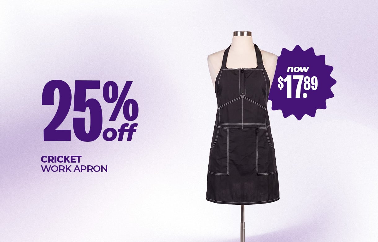 (26) SEPT/OCT 25% Off Cricket Work Apron