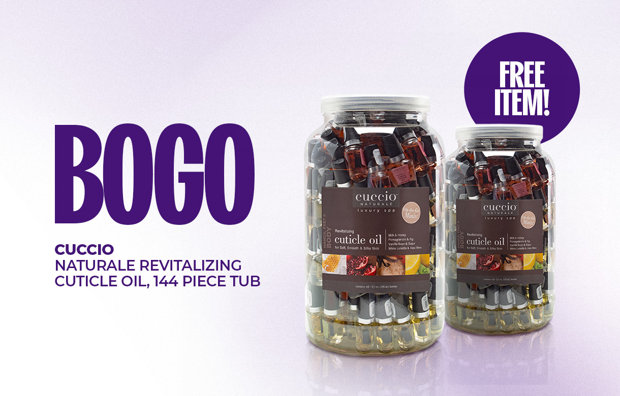 (29) SEPT/OCT BOGO Cuccio Naturale Revitalizing Cuticle Oil, 144 Piece Tub