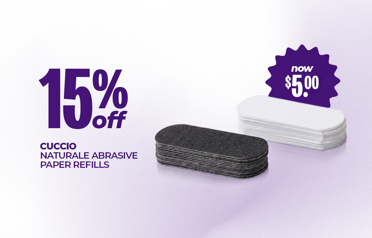 (30) SEPT/OCT 15% Off Cuccio Naturale Abrasive Paper Refills