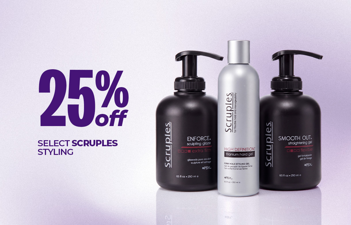 (57) SEPT/OCT 25% Off Select Scruples Styling