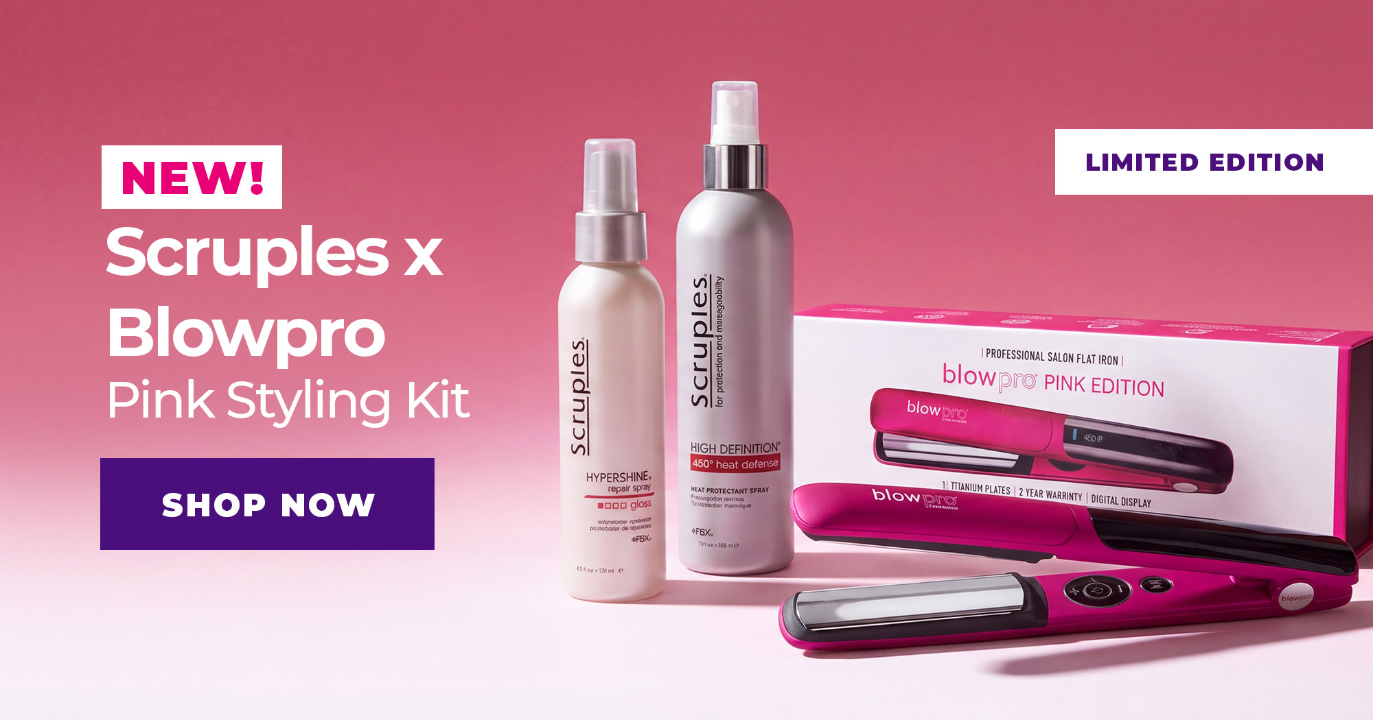 OCT AD New! Scruples x BlowPro Pink Styling Kit