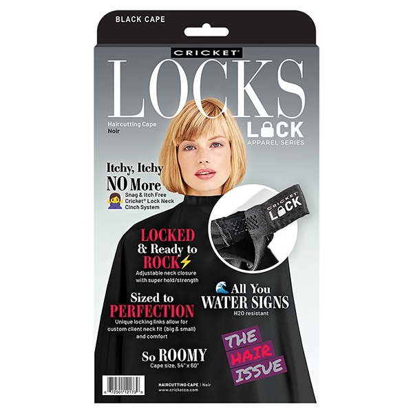 Cricket Pro Lock Haircutting Cape Packaging