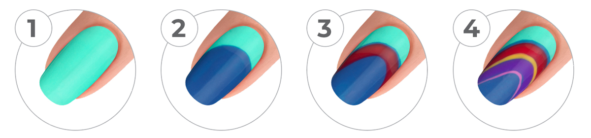 Reverse French Gelish Nail Art