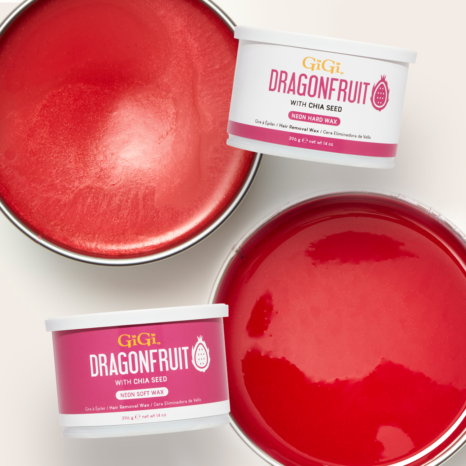 GiGi Dragonfruit Hard and Soft Neon Wax