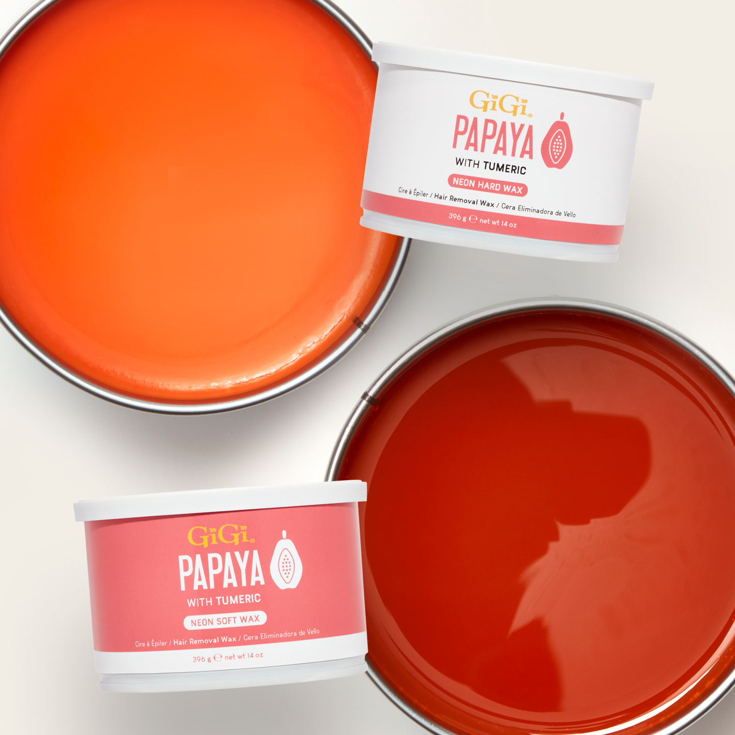 GiGi Papaya Hard and Soft Neon Wax
