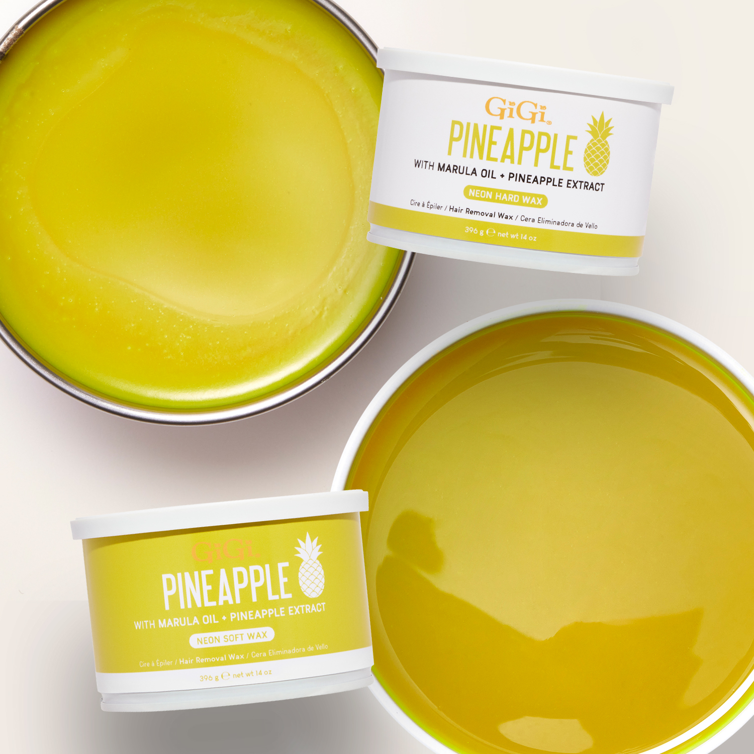 GiGi Pineapple Hard and Soft Neon Wax