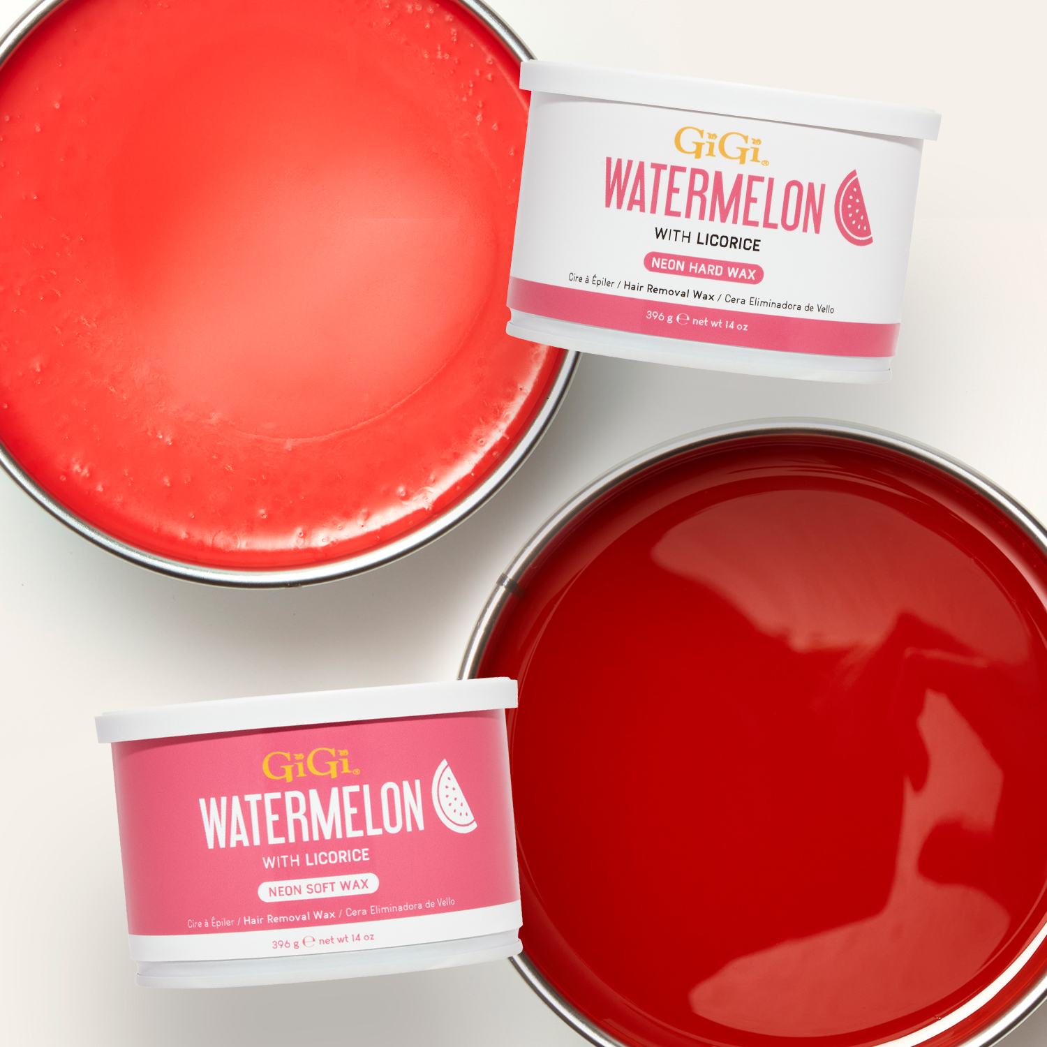 GiGi Watermelon Hard and Soft Neon Wax