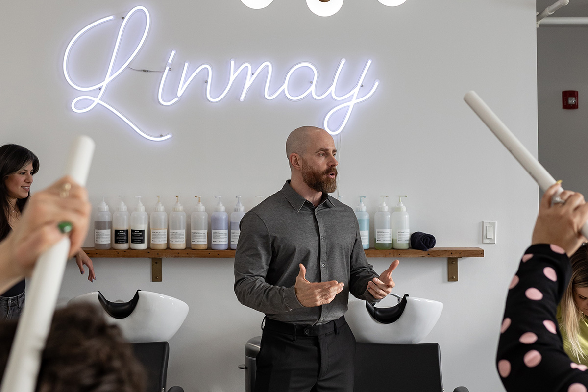 David Castle teaching beauty pros