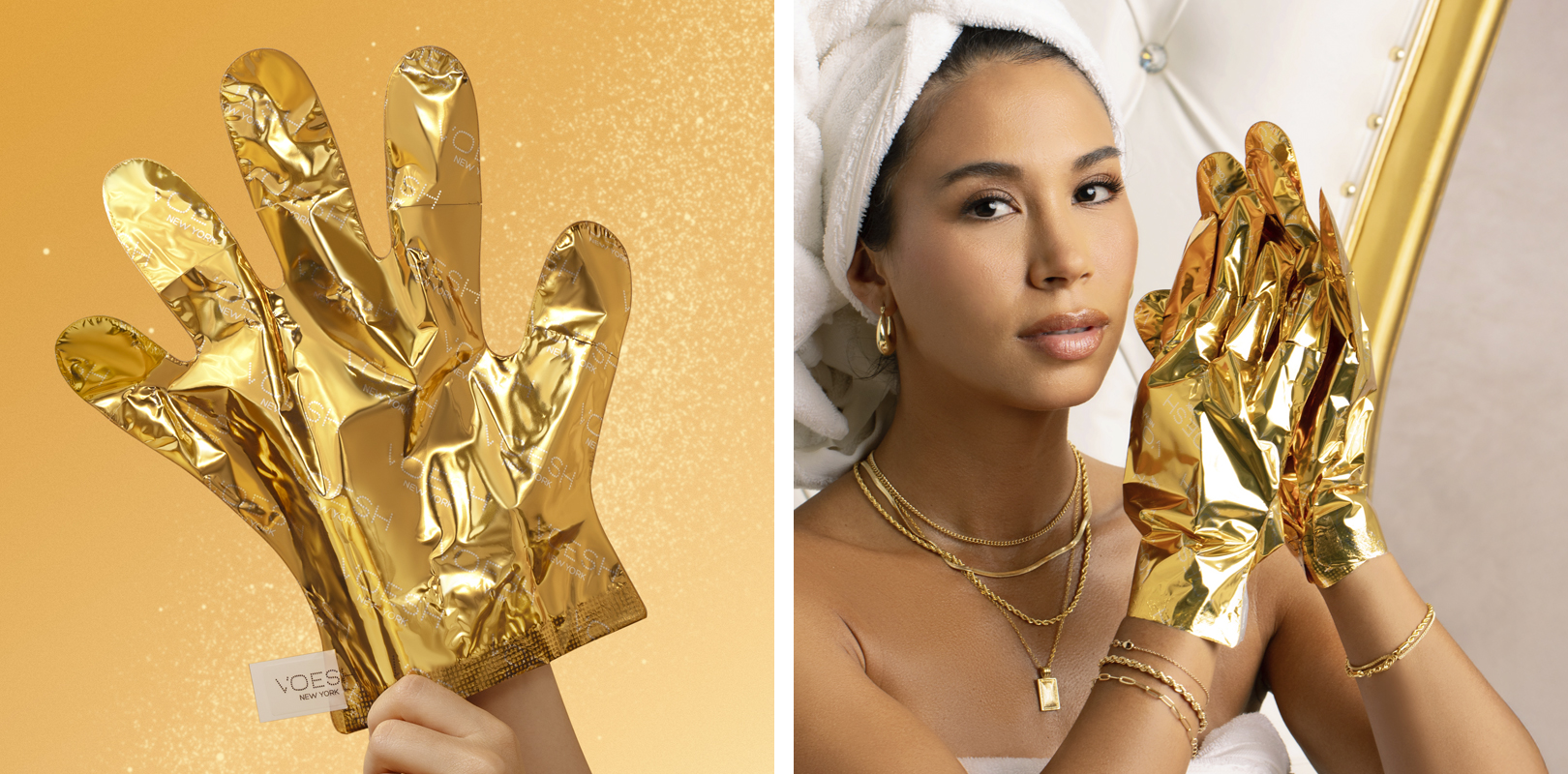 Voesh Imperial Gold Collagen Gloves